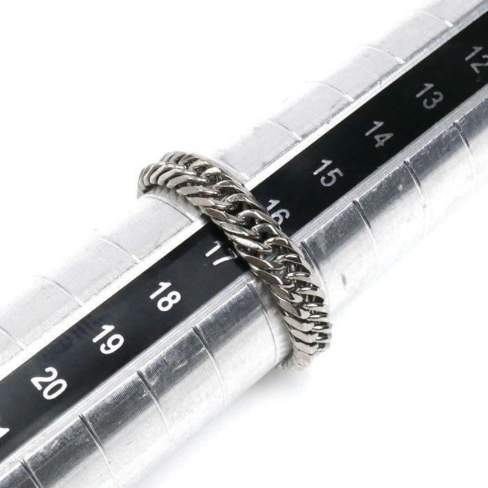 Pt900プラチナ 8面トリプルカット リング・指輪 17号 3.4g メンズ【中古】