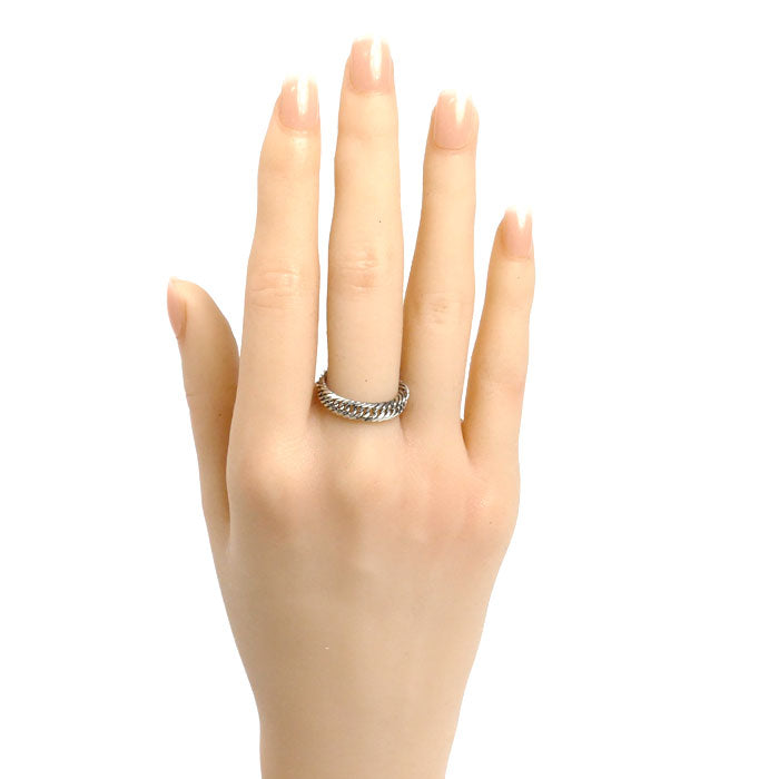 Pt900プラチナ 8面トリプルカット リング・指輪 17号 3.4g メンズ【中古】