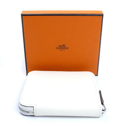 HERMES エルメス アザップコンパクト シルクイン 二つ折り財布 クレ×コルヴェール Z刻印（2021）コインケース レディース【中古】【美品】