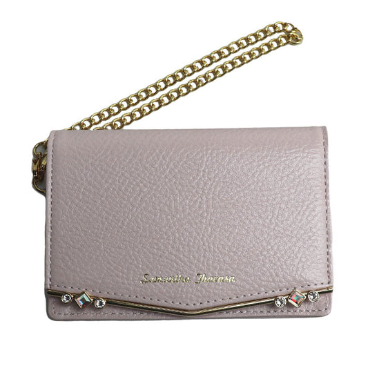 Samantha Thavasa サマンサタバサ ストーンバー  パスケース ピンク SA1720AW75881 ラメ レディース【未使用】【買取品】