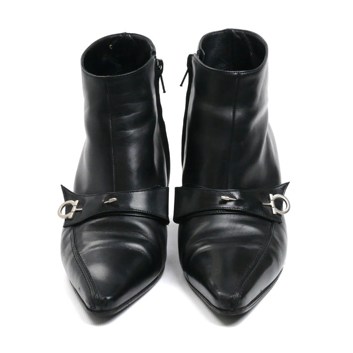 Salvatore Ferragamo サルヴァトーレフェラガモ ブーティ ブラック size 6 アンクルブーツ レディース DU30364 73 ６C【中古】