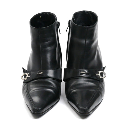 Salvatore Ferragamo サルヴァトーレフェラガモ ブーティ ブラック size 6 アンクルブーツ レディース DU30364 73 ６C【中古】