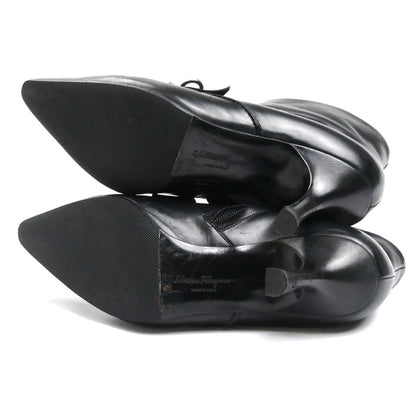 Salvatore Ferragamo サルヴァトーレフェラガモ ブーティ ブラック size 6 アンクルブーツ レディース DU30364 73 ６C【中古】