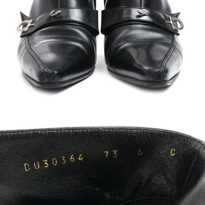 Salvatore Ferragamo サルヴァトーレフェラガモ ブーティ ブラック size 6 アンクルブーツ レディース DU30364 73 ６C【中古】