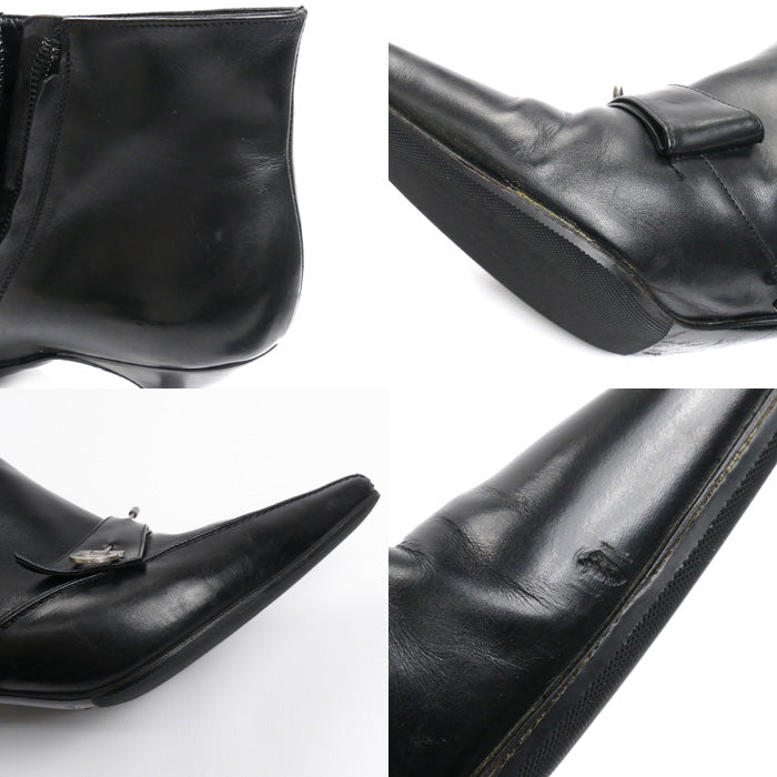 Salvatore Ferragamo サルヴァトーレフェラガモ ブーティ ブラック size 6 アンクルブーツ レディース DU30364 73 ６C【中古】