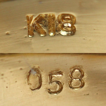 K18YG イエローゴールド ヘビ リング・指輪 ダイヤモンド0.58ct 20号 13.3g メンズ【中古】