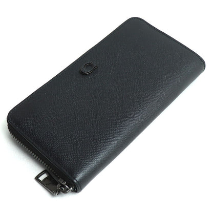 COACH コーチ アコーディオンウォレット 長財布 ラウンドファスナー ブラック CJ884 メンズ【中古】
