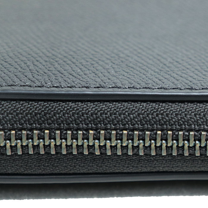 COACH コーチ アコーディオンウォレット 長財布 ラウンドファスナー ブラック CJ884 メンズ【中古】