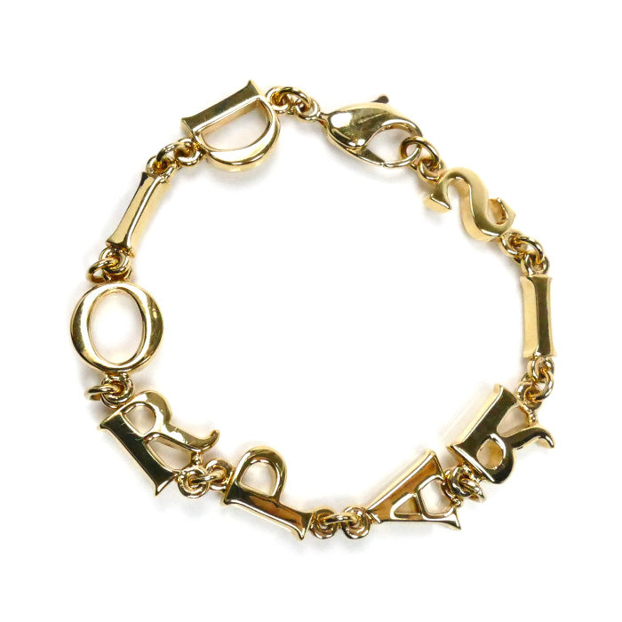 Christian Dior クリスチャンディオール GP DIORPARIS ロゴ ブレスレット 19cm レディース【中古】