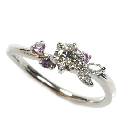 LUCIE ルシエ Pt950プラチナ リング・指輪 ダイヤモンド0.240ct 8号 2.8g レディース【中古】【美品】