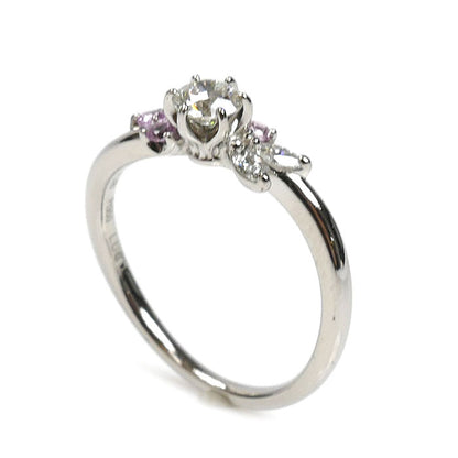 LUCIE ルシエ Pt950プラチナ リング・指輪 ダイヤモンド0.240ct 8号 2.8g レディース【中古】【美品】