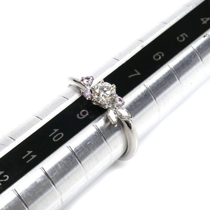 LUCIE ルシエ Pt950プラチナ リング・指輪 ダイヤモンド0.240ct 8号 2.8g レディース【中古】【美品】