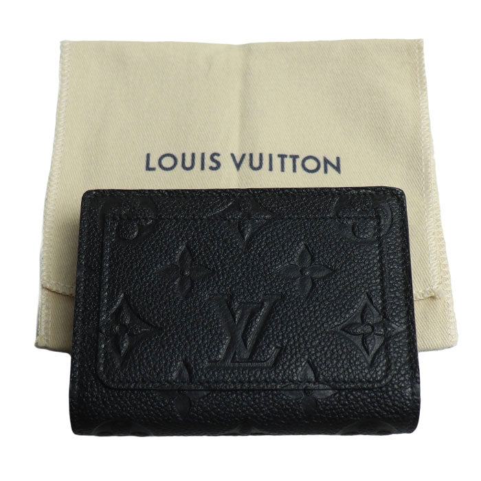 LOUIS VUITTON ルイ・ヴィトン ポルトフォイユ クレア 二つ折り財布 アンプラント ノワール M80151 ICチップ レディース【未使用】【買取品】