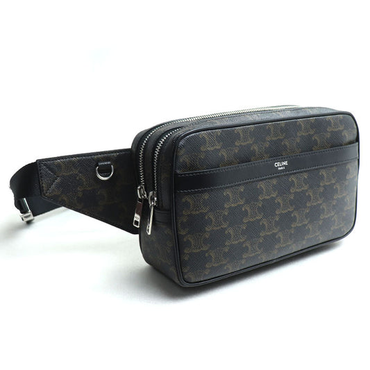 CELINE セリーヌ トリオンフ ベルトバッグ ボディバッグ 116162FWK.38SI メンズ【中古】【美品】