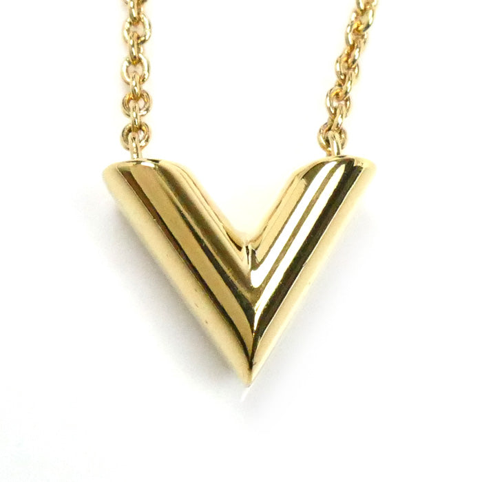 LOUIS VUITTON ルイ・ヴィトン メタル エセンシャル V ネックレス M61083 OB0291 41～46cm レディース【中古】