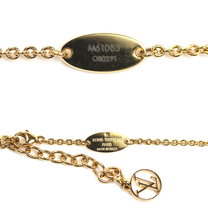 LOUIS VUITTON ルイ・ヴィトン メタル エセンシャル V ネックレス M61083 OB0291 41～46cm レディース【中古】