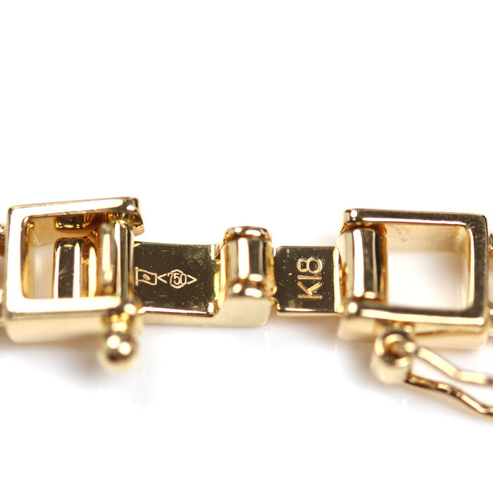 K18YG イエローゴールド ネックレス 喜平6面Wカット 31g 50cm メンズ【中古】