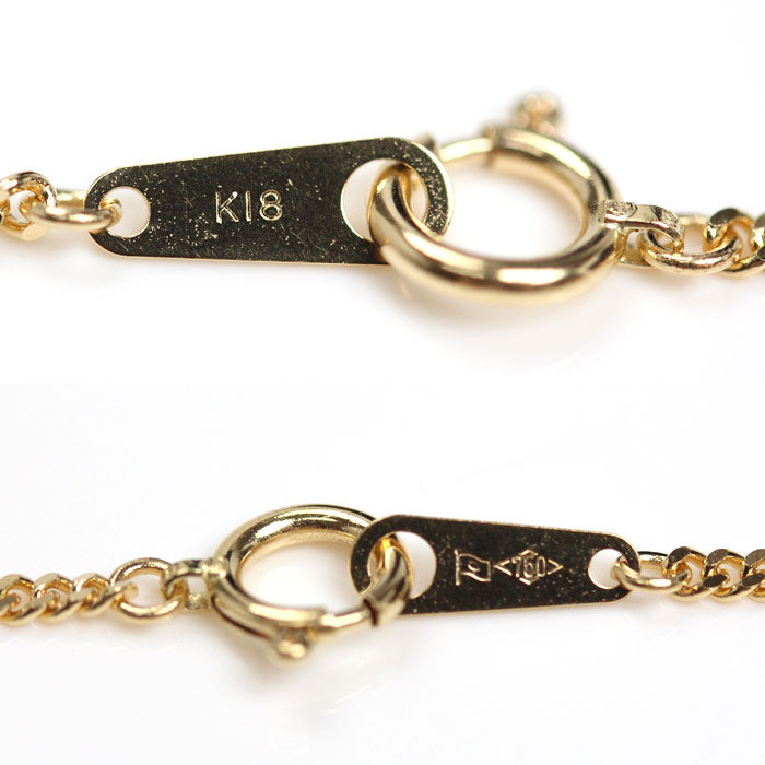 K18YG イエローゴールド ネックレス 喜平2面カット 5.1g 50cm レディース【中古】