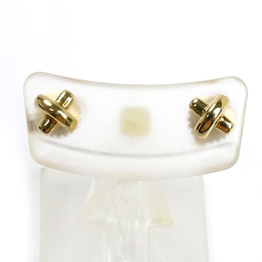 TIFFANY&Co. ティファニー K18YG イエローゴールド クロスステッチ ピアス 1.3g レディース【中古】