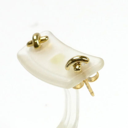 TIFFANY&Co. ティファニー K18YG イエローゴールド クロスステッチ ピアス 1.3g レディース【中古】