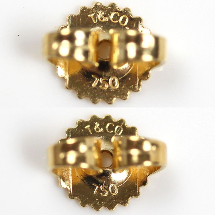 TIFFANY&Co. ティファニー K18YG イエローゴールド クロスステッチ ピアス 1.3g レディース【中古】