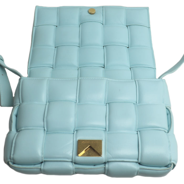 BOTTEGAVENETA ボッテガヴェネタ パデット カセット ショルダーバッグ アジュール/水色 591970 レディース【中古】