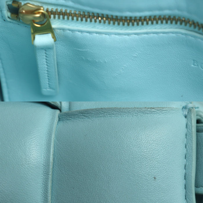 BOTTEGAVENETA ボッテガヴェネタ パデット カセット ショルダーバッグ アジュール/水色 591970 レディース【中古】