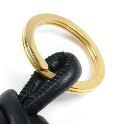 BOTTEGAVENETA ボッテガヴェネタ トライアングル カラビナ キーリング ブラック 619100V00508425 メンズ レディース ユニセックス【中古】