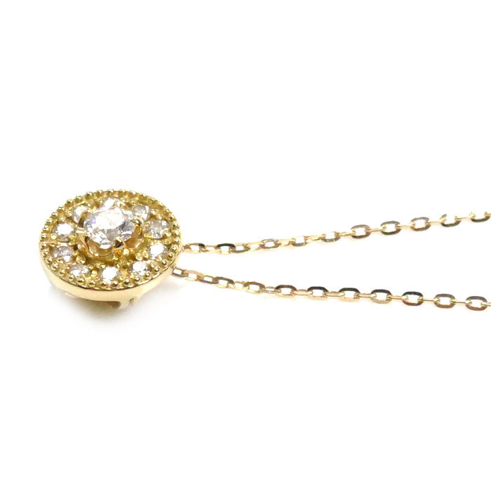 festaria K18YG イエローゴールド WISH UPON A STAR ネックレス ダイヤモンド0.06ct/0.06ct 1.4g 40cm レディース【中古】