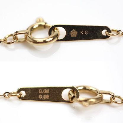 festaria K18YG イエローゴールド WISH UPON A STAR ネックレス ダイヤモンド0.06ct/0.06ct 1.4g 40cm レディース【中古】