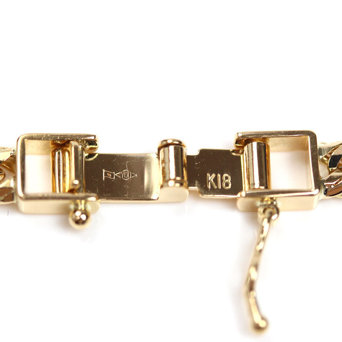 K18YG イエローゴールド ネックレス 喜平12面トリプルカット 25.6g 50cm【中古】