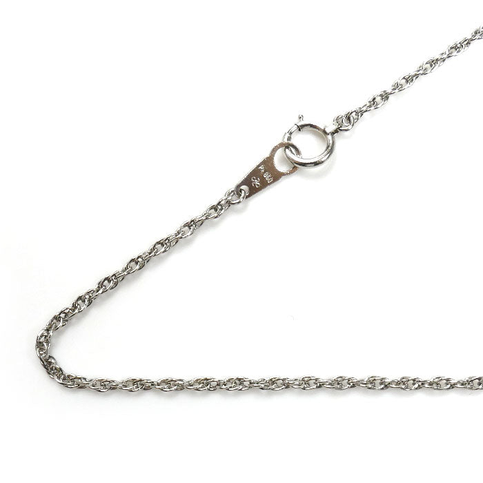 Pt850プラチナ ネックレス 3.9g 40cm デザイン レディース【中古】