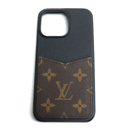 LOUIS VUITTON ルイ・ヴィトン IPHONEバンパー 15 PRO MAX iPhoneケース モノグラム ブラウン ブラック M82888 ME3273 メンズ レディース ユニセックス【中古】