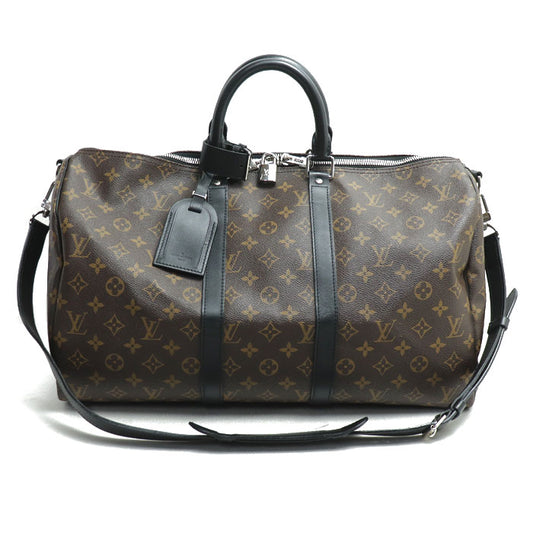 LOUIS VUITTON ルイ・ヴィトン キーポルバンドリエール45 ボストンバッグ モノグラムマカサー ブラウン ブラック M56711 AA4148 メンズ【中古】