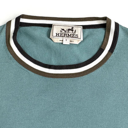 HERMES エルメス ニット ライトブルー系 S メンズ【中古】