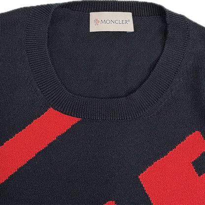 MONCLER モンクレール GIROCOLLO セーター ネイビー レッド F10919C70300 L メンズ【中古】