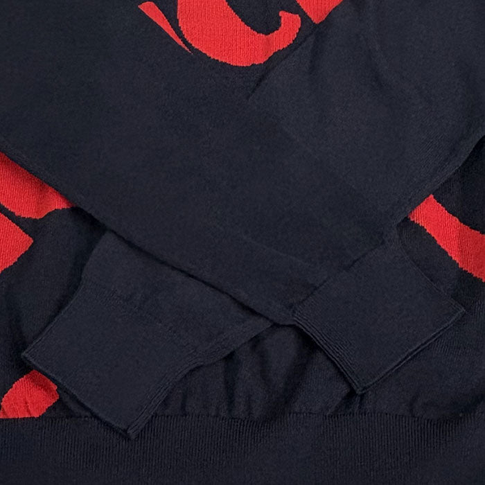 MONCLER モンクレール GIROCOLLO セーター ネイビー レッド F10919C70300 L メンズ【中古】