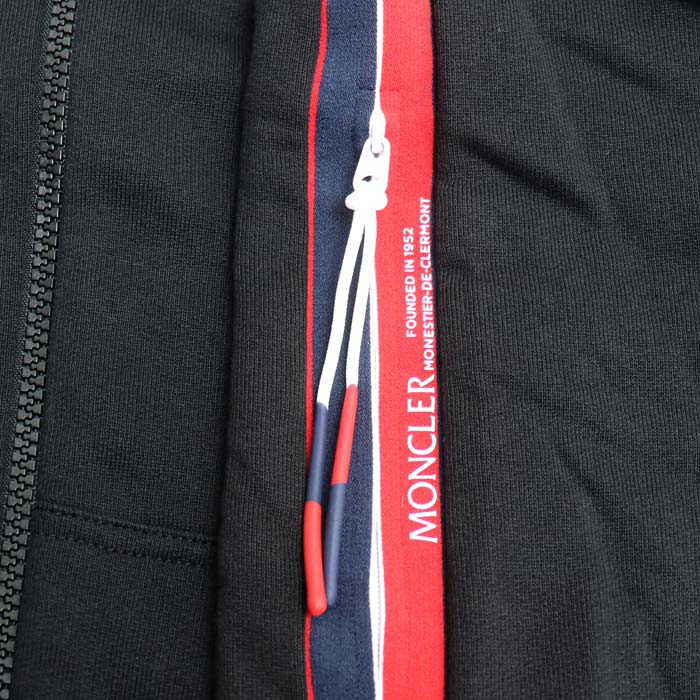 MONCLER モンクレール ZIP UP CARDIGAN パーカー ブラック H10918G00037 M メンズ【中古】