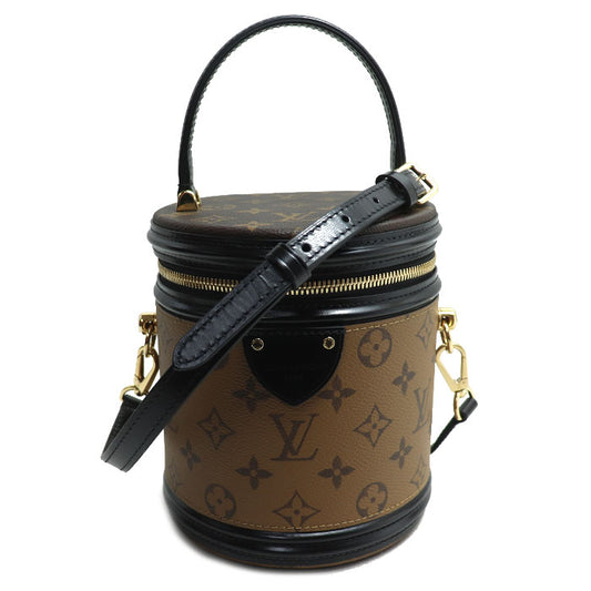 LOUIS VUITTON ルイ・ヴィトン カンヌ 2Wayショルダーバッグ モノグラムリバース ブラウン ブラック M43986 ICチップ レディース【中古】【美品】