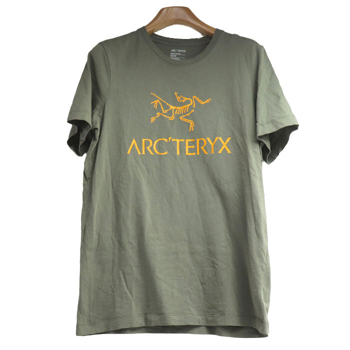 ARC'TERYX アークテリクス アークワードロゴ ショートスリーブ 半袖Ｔシャツ カーキ X000007991 XS メンズ【中古】