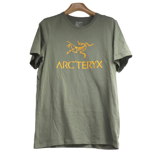 ARC'TERYX アークテリクス アークワードロゴ ショートスリーブ 半袖Ｔシャツ カーキ X000007991 XS メンズ【中古】