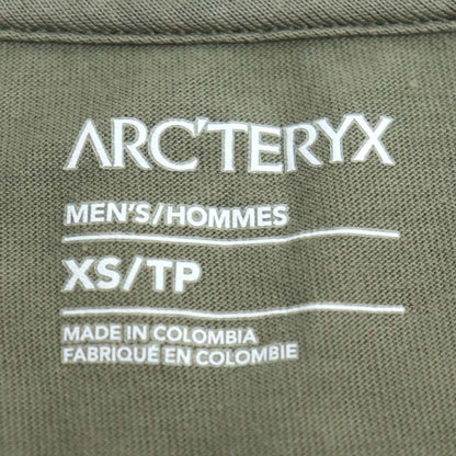 ARC'TERYX アークテリクス アークワードロゴ ショートスリーブ 半袖Ｔシャツ カーキ X000007991 XS メンズ【中古】