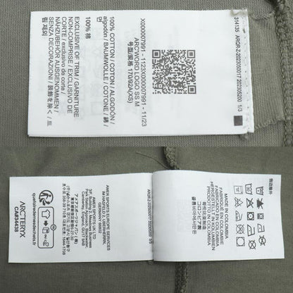 ARC'TERYX アークテリクス アークワードロゴ ショートスリーブ 半袖Ｔシャツ カーキ X000007991 XS メンズ【中古】