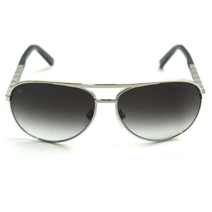 LOUIS VUITTON ルイ・ヴィトン アティテュード パイロット サングラス グレー シルバー Z0340U 9SL 61□14 140 RG0265 メンズ【中古】【美品】