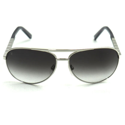 LOUIS VUITTON ルイ・ヴィトン アティテュード パイロット サングラス グレー シルバー Z0340U 9SL 61□14 140 RG0265 メンズ【中古】【美品】