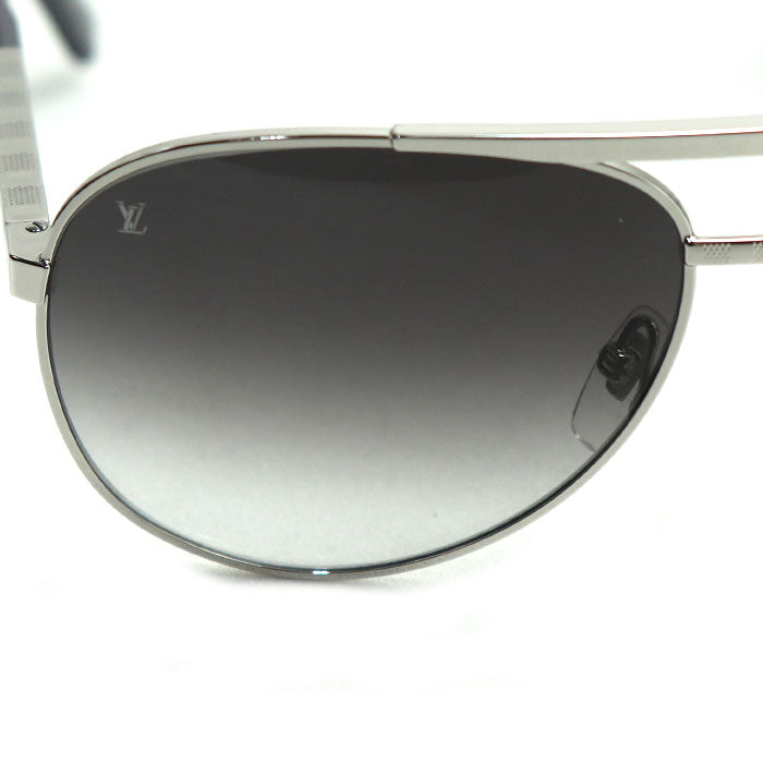LOUIS VUITTON ルイ・ヴィトン アティテュード パイロット サングラス グレー シルバー Z0340U 9SL 61□14 140 RG0265 メンズ【中古】【美品】