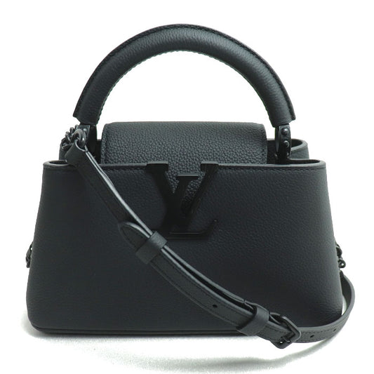 LOUIS VUITTON ルイ・ヴィトン カプシーヌEW MINI 2Wayショルダーバッグ ブラック M23955 ICチップ レディース【中古】