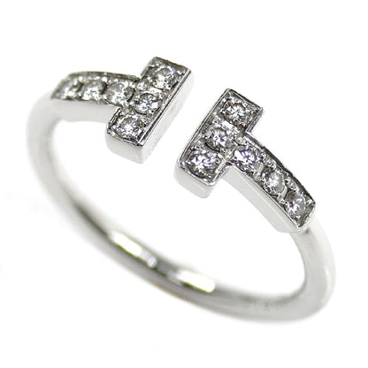 TIFFANY&Co. ティファニー K18WG ホワイトゴールド Tワイヤー ダイヤ リング・指輪 60147232 ダイヤモンド 7号 2.2g レディース【中古】