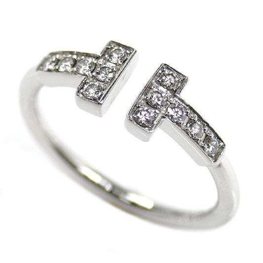 TIFFANY&Co. ティファニー K18WG ホワイトゴールド Tワイヤー ダイヤ リング・指輪 60147232 ダイヤモンド 7号 2.2g レディース【中古】