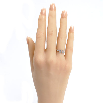 TIFFANY&Co. ティファニー K18WG ホワイトゴールド Tワイヤー ダイヤ リング・指輪 60147232 ダイヤモンド 7号 2.2g レディース【中古】